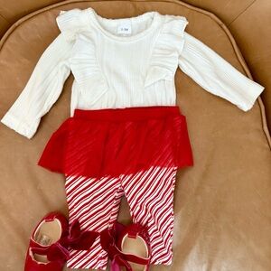 Carter's Red and White Striped Baby Leggings